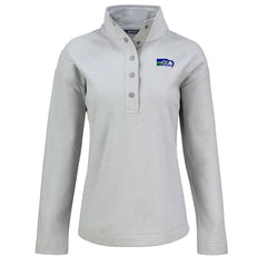 Seattle Seahawks Cutter & Buck Women's Hunts Point Eco Half-Snap Sweatshirt