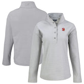 Tampa Bay Buccaneers Cutter & Buck Women's Hunts Point Eco Half-Snap Sweatshirt