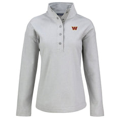 Washington Commanders Cutter & Buck Women's Hunts Point Eco Half-Snap Sweatshirt