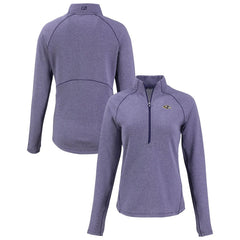 Baltimore Ravens Cutter & Buck Women's Peshastin Eco Fleece Recycled Tri-Blend Raglan Half-Zip Jacket