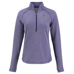 Baltimore Ravens Cutter & Buck Women's Peshastin Eco Fleece Recycled Tri-Blend Raglan Half-Zip Jacket