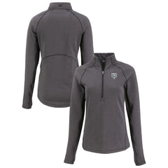 Chicago Bears Cutter & Buck Women's Peshastin Eco Fleece Recycled Tri-Blend Raglan Half-Zip Jacket