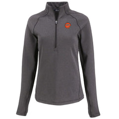 Cincinnati Bengals Cutter & Buck Women's Peshastin Eco Fleece Recycled Tri-Blend Raglan Half-Zip Jacket