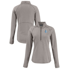 Detroit Lions Cutter & Buck Women's Peshastin Eco Fleece Recycled Tri-Blend Raglan Half-Zip Jacket