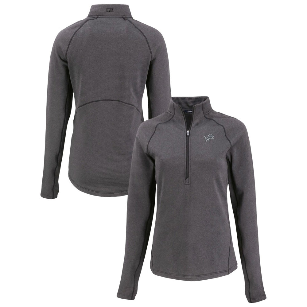 Detroit Lions Cutter & Buck Women's Peshastin Eco Fleece Recycled Tri-Blend Raglan Half-Zip Jacket