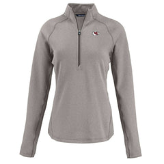 Kansas City Chiefs Cutter & Buck Women's Peshastin Eco Fleece Recycled Tri-Blend Raglan Half-Zip Jacket