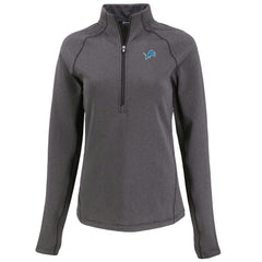 Detroit Lions Cutter & Buck Women's Peshastin Eco Fleece Recycled Tri-Blend Raglan Half-Zip Jacket