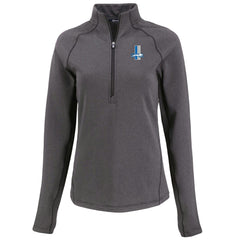 Detroit Lions Cutter & Buck Women's Peshastin Eco Fleece Recycled Tri-Blend Raglan Half-Zip Jacket
