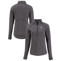 Minnesota Vikings Cutter & Buck Women's Peshastin Eco Fleece Recycled Tri-Blend Raglan Half-Zip Jacket