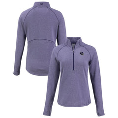 Minnesota Vikings Cutter & Buck Women's Peshastin Eco Fleece Recycled Tri-Blend Raglan Half-Zip Jacket