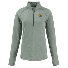 Green Bay Packers Cutter & Buck Women's Peshastin Eco Fleece Recycled Tri-Blend Raglan Half-Zip Jacket