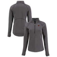 Washington Commanders Cutter & Buck Women's Peshastin Eco Fleece Recycled Tri-Blend Raglan Half-Zip Jacket