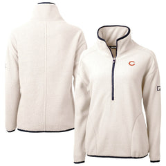 Chicago Bears Cutter & Buck Women's Cascade Eco Sherpa Fleece Half-Zip Jacket