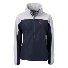 Chicago Bears Cutter & Buck Women's Charter Eco Recycled Half-Zip Hooded Anorak Jacket