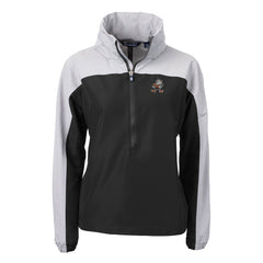 Cleveland Browns Cutter & Buck Women's Charter Eco Recycled Half-Zip Hooded Anorak Jacket