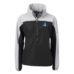 Detroit Lions Cutter & Buck Women's Charter Eco Recycled Half-Zip Hooded Anorak Jacket