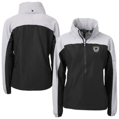 Las Vegas Raiders Cutter & Buck Women's Charter Eco Recycled Half-Zip Hooded Anorak Jacket