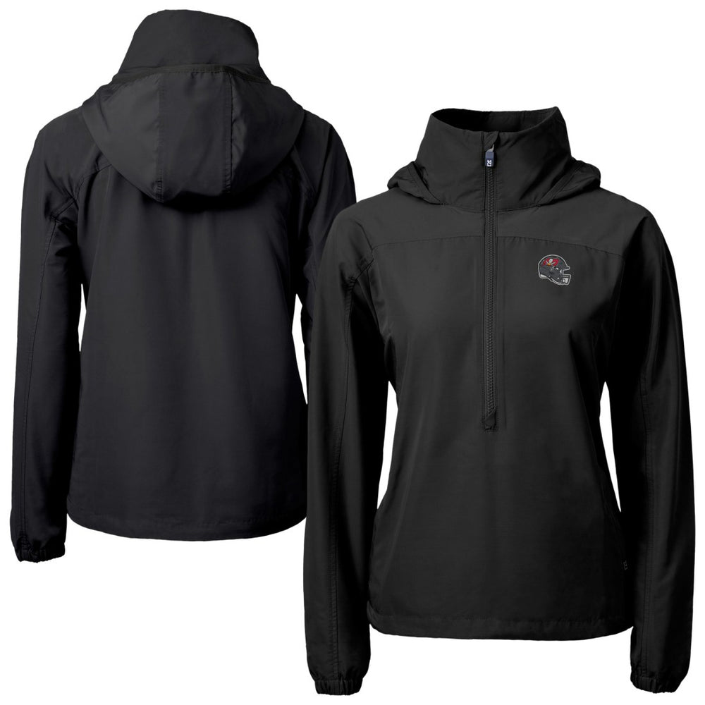 Tampa Bay Buccaneers Cutter & Buck Women's Charter Eco Recycled Half-Zip Hooded Anorak Jacket