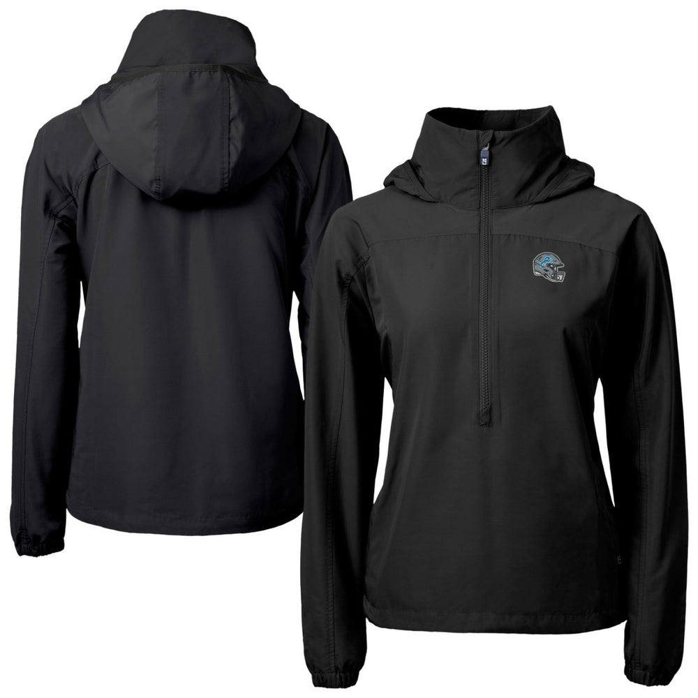 Detroit Lions Cutter & Buck Women's Charter Eco Recycled Half-Zip Hooded Anorak Jacket