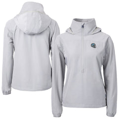 Detroit Lions Cutter & Buck Women's Charter Eco Recycled Half-Zip Hooded Anorak Jacket