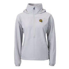 Green Bay Packers Cutter & Buck Women's Charter Eco Recycled Half-Zip Hooded Anorak Jacket