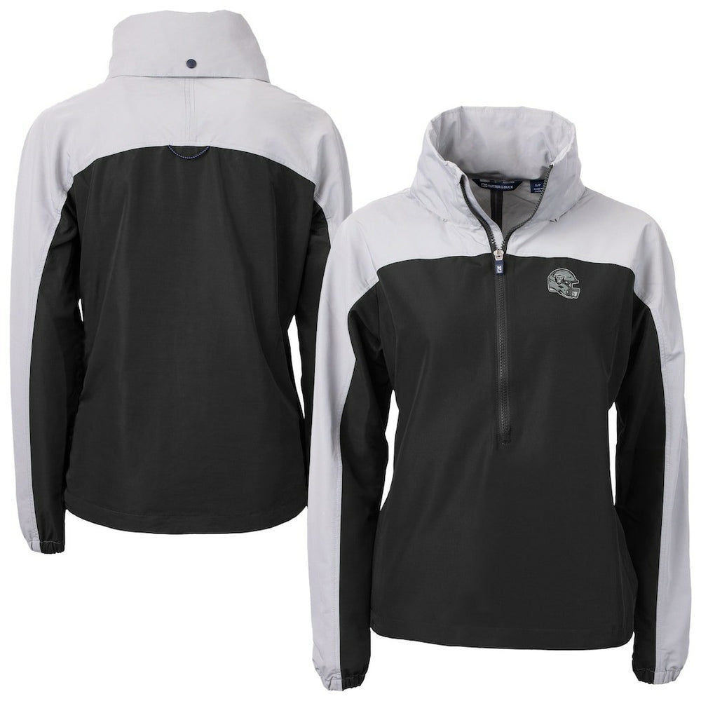 Las Vegas Raiders Cutter & Buck Women's Charter Eco Recycled Half-Zip Hooded Anorak Jacket