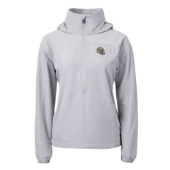 New Orleans Saints Cutter & Buck Women's Charter Eco Recycled Half-Zip Hooded Anorak Jacket