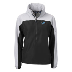 Detroit Lions Cutter & Buck Women's Charter Eco Recycled Half-Zip Hooded Anorak Jacket
