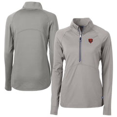 Chicago Bears Cutter & Buck Women's Adapt Eco Knit Stretch Recycled Raglan Half-Zip Top