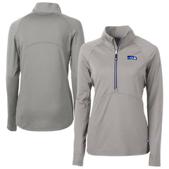 Seattle Seahawks Cutter & Buck Women's Historical Adapt Eco Knit Stretch Recycled Raglan Half-Zip Top