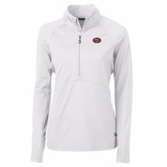 San Francisco 49ers Cutter & Buck Women's Adapt Eco Knit Stretch Recycled Raglan Half-Zip Top