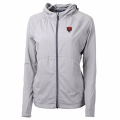 Chicago Bears Cutter & Buck Women's Adapt Eco Knit Hybrid Recycled Full-Zip Jacket