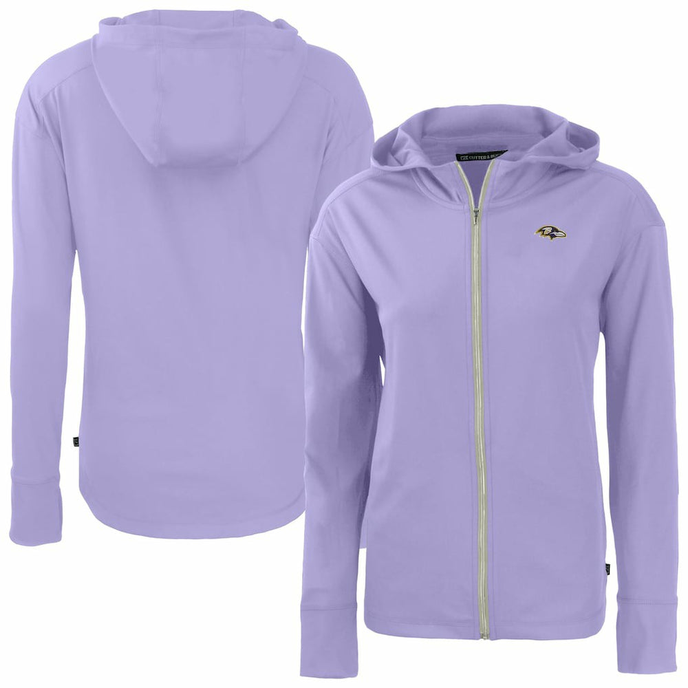 Baltimore Ravens Cutter & Buck Women's Daybreak Eco Recycled Full-Zip Hoodie Jacket