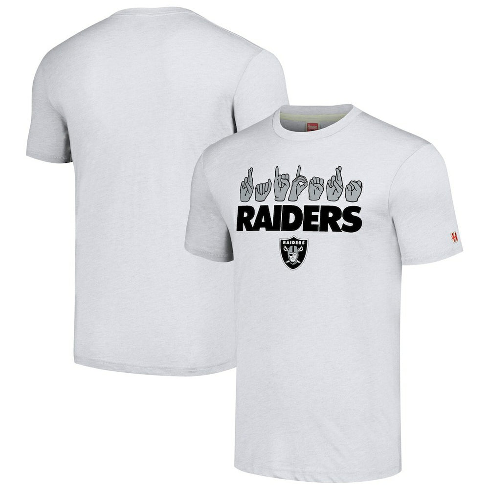 Las Vegas Raiders Homage Unisex The NFL ASL Collection by Love Sign American Sign Language T-Shirt