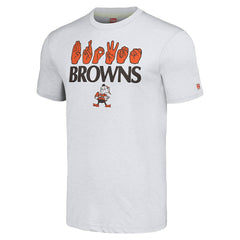 Cleveland Browns Homage Unisex The NFL ASL Collection by Love Sign American Sign Language T-Shirt