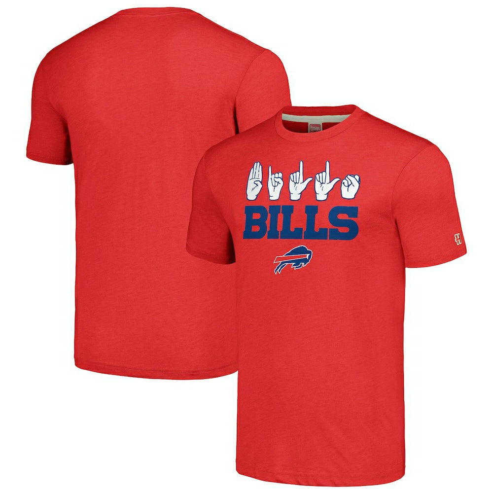 Buffalo Bills Homage Unisex The NFL ASL Collection by Love Sign American Sign Language T-Shirt