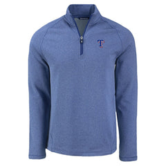 Texas Rangers Cutter & Buck Peshastin Eco Fleece Recycled Raglan Quarter-Zip Top | MLB US