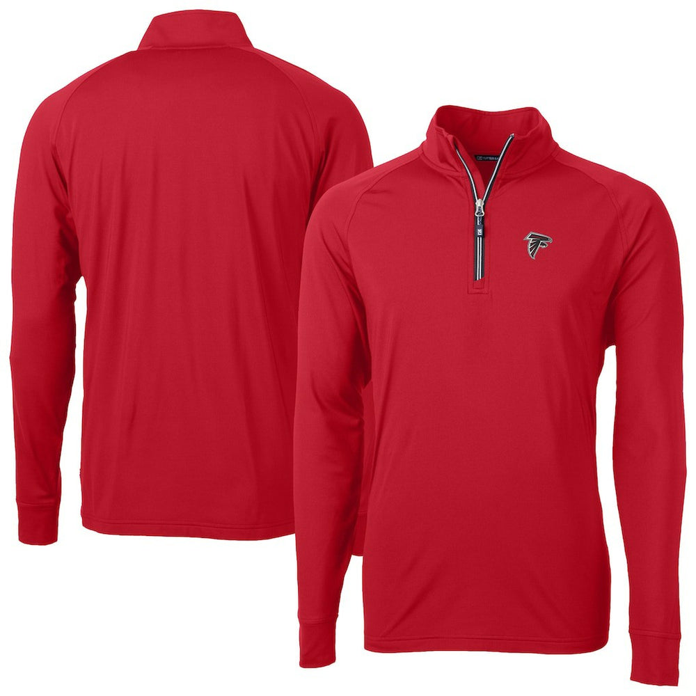 Atlanta Falcons Cutter & Buck Adapt Eco DryTec Raglan Quarter-Zip Jacket