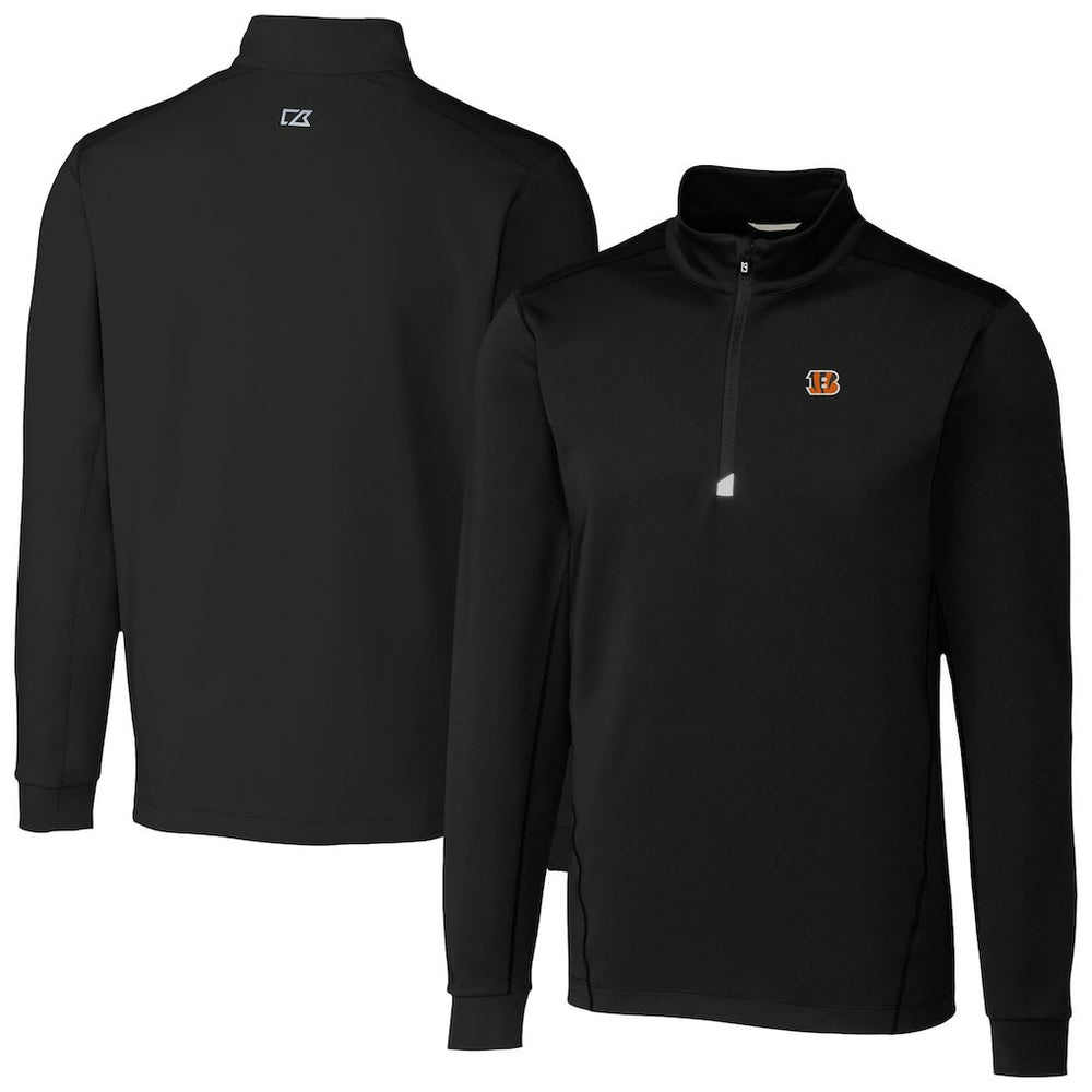 Cincinnati Bengals Cutter & Buck Traverse Stretch Quarter-Zip Top