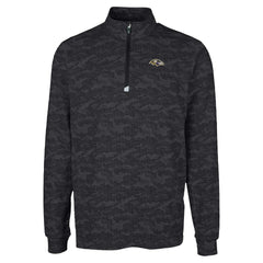 Baltimore Ravens Cutter & Buck Traverse Camo Print Stretch Quarter-Zip Top
