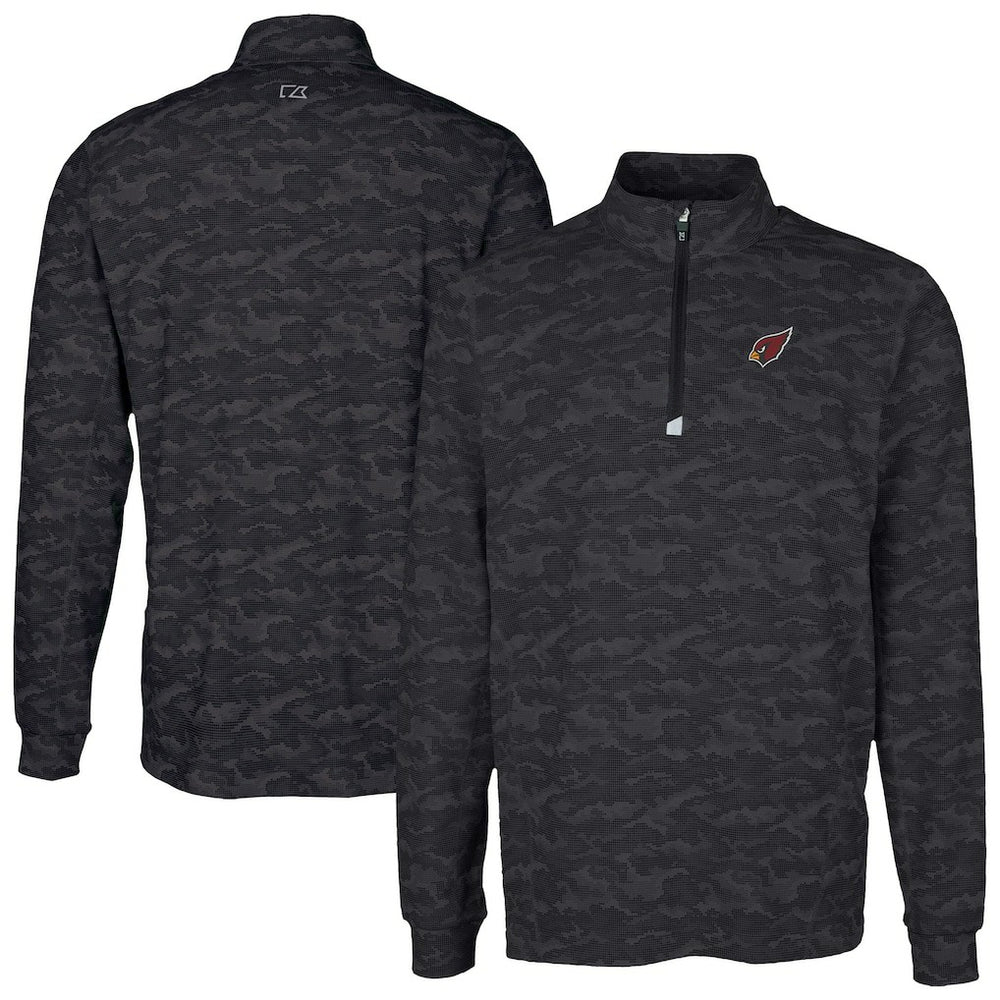 Arizona Cardinals Cutter & Buck Traverse Camo Print Stretch Quarter-Zip Top