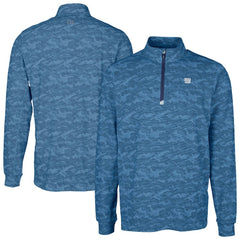 New York Giants Cutter & Buck Traverse Camo Print Stretch Quarter-Zip Top