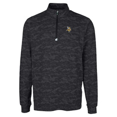 Minnesota Vikings Cutter & Buck Traverse Camo Print Stretch Quarter-Zip Top