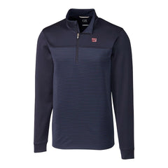 New York Giants Cutter & Buck Traverse Stripe Stretch DryTec Quarter-Zip Top