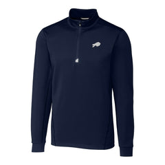 Buffalo Bills Cutter & Buck Big & Tall Traverse Eco Tri-Blend DryTec Quarter-Zip Jacket