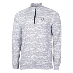 Indianapolis Colts Cutter & Buck Big & Tall Traverse Eco Camo Tri-Blend DryTec Quarter-Zip Jacket
