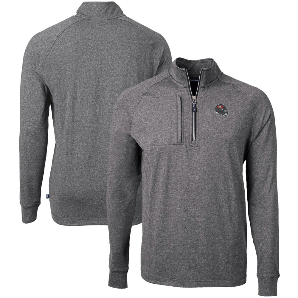 Tampa Bay Buccaneers Cutter & Buck Big & Tall Adapt Eco Raglan Quarter-Zip Jacket