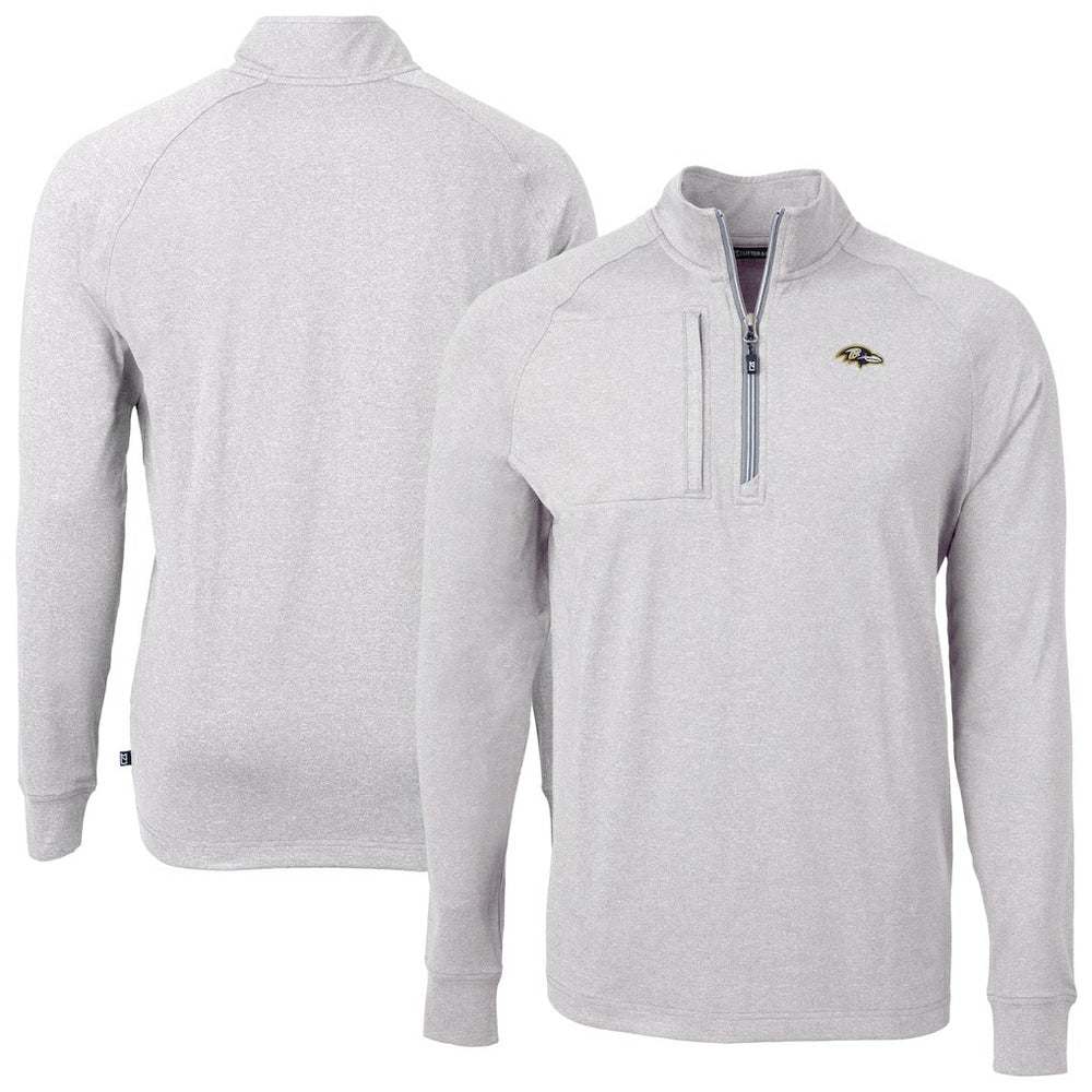 Baltimore Ravens Cutter & Buck Big & Tall Adapt Eco Raglan Quarter-Zip Jacket