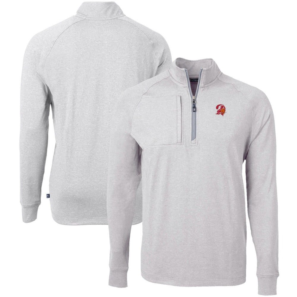 Tampa Bay Buccaneers Cutter & Buck Big & Tall Adapt Eco Raglan Quarter-Zip Jacket