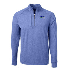 Seattle Seahawks Cutter & Buck Big & Tall Adapt Eco Raglan Quarter-Zip Jacket